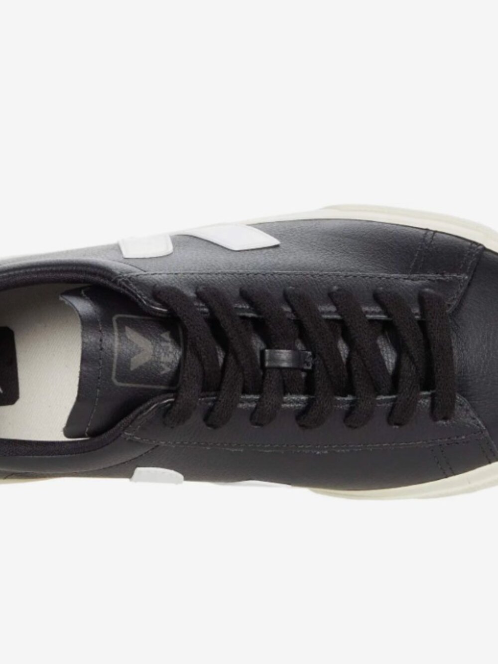 Veja Campo Black Leather Sneakers, SZ 7 - Picture 5 of 6